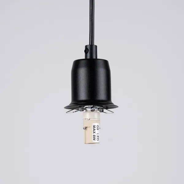 Sollux SL.1358 - Lampadario a sospensione con filo HYPERION 1xG9/8W/230V nero