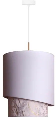 Duolla - Lampadario a sospensione con filo PARIGI 1xE27/15W/230V diametro 40 cm bianco/beige