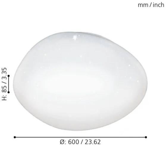 Eglo 98228 - Plafoniera LED dimmerabile SILERAS-A LED/36W/230V Ø 60 cm + telecomando