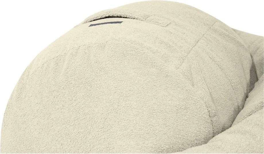 Puof a sacco grigio chiaro con rivestimento in bouclé Roll 105 – SLOWDOWN