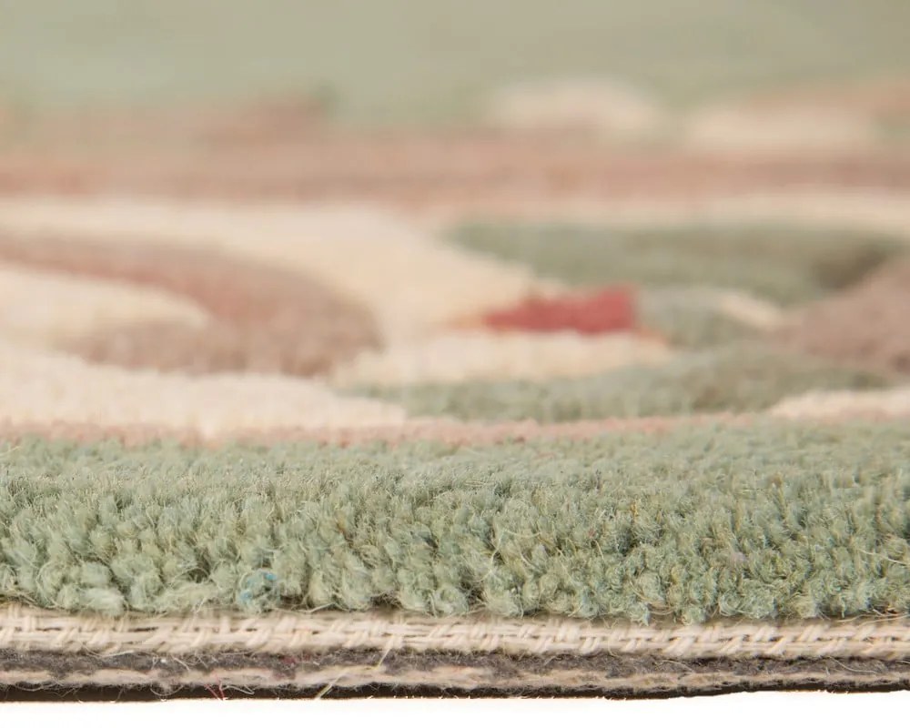 Tappeto verde in lana 67x210 cm Aubusson - Flair Rugs