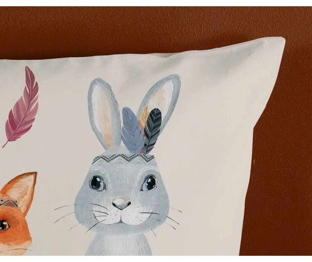 Set copripiumino e federa da bambini marrone/beige in cotone per letto singolo 140x200 cm Rave – Good Morning