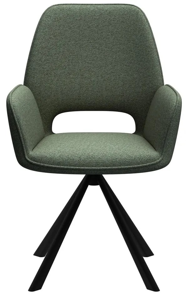 Sedia da pranzo verde scuro con braccioli Graham – Actona
