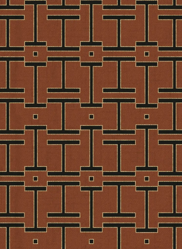 Coordonne Carta da parati Grid - Clay