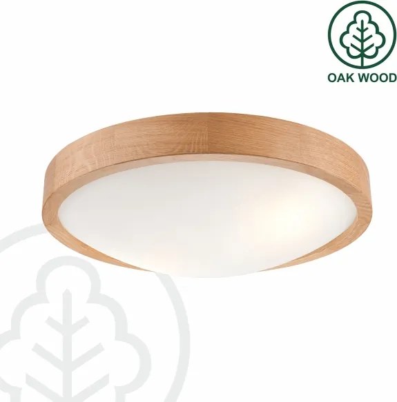 Brilagi-LED RGBW Plafoniera dimmerabile CARVALHO SLIM 2xE27/9W/230V Wi-Fi rovere Ø 37 cm