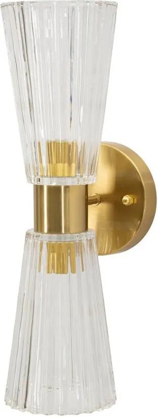 Lampada da parete dorata in vetro Prague – Mauro Ferretti