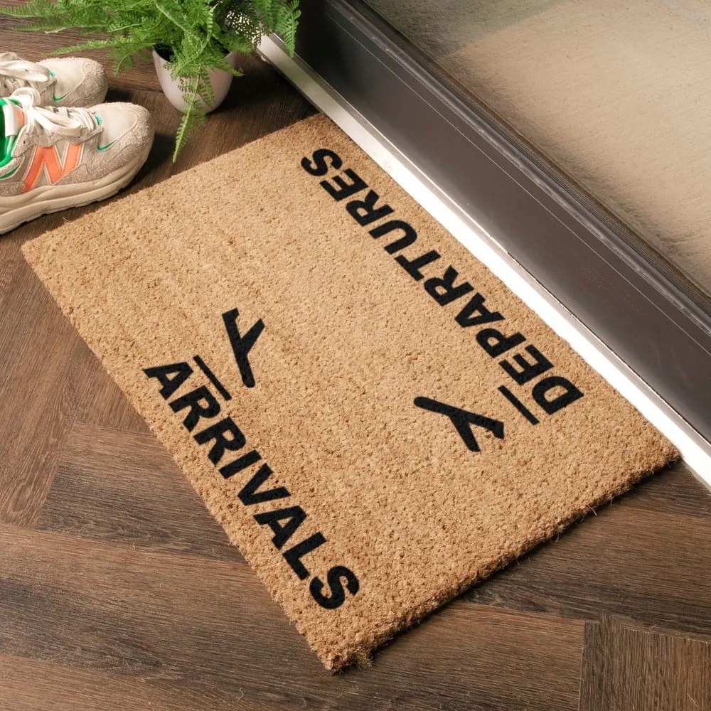Zerbino in cocco 40x60 cm Arrivals and Departures - Artsy Doormats