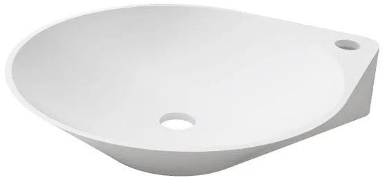 Lavabo da appoggio SANYCCES tondo in resina bianco piletta non inclusa