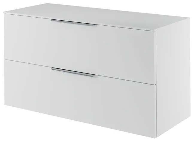 Mobile da bagno sotto lavabo Neo bianco laccato L 120 x H 65 x P 48.3 cm 2 cassetti, lavabo non incluso