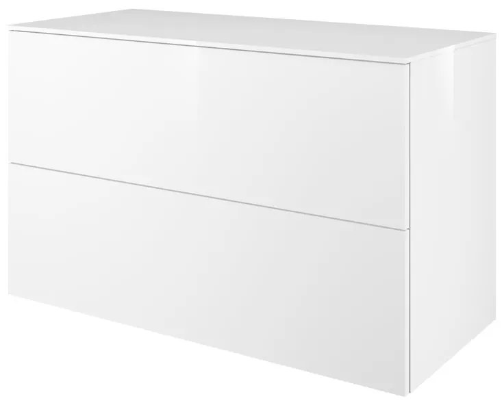 Mobile da bagno sotto lavabo Neo  laccato lucido L 105 x H 65 x P 48 cm 2 cassetti, lavabo non incluso