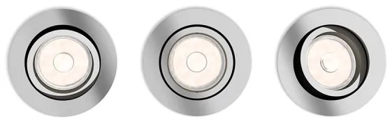 Philips 50393/11/PN - KIT 3x Lampada da incasso MYLIVING DONEGAL 1xGU10/5,5W/230V