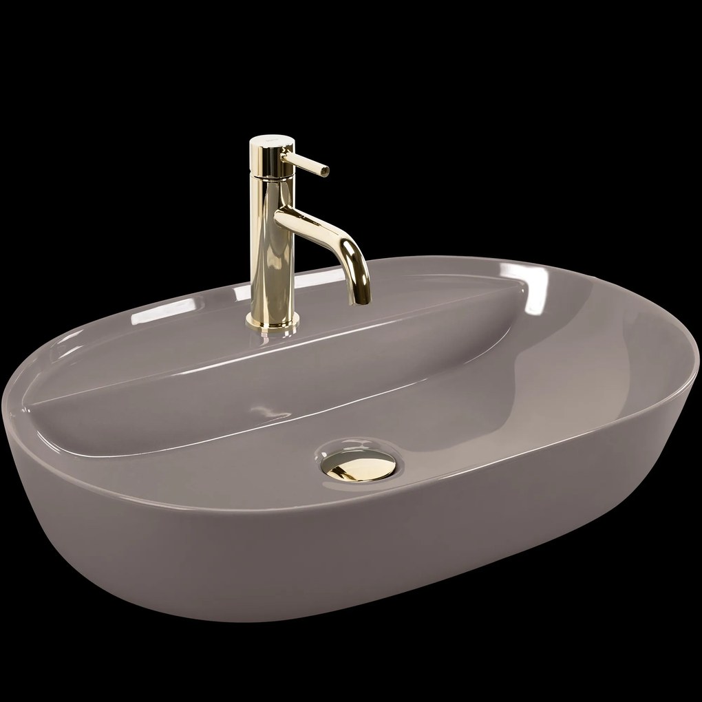 Lavabo da appoggio REA Aura 61 Beige Shiny