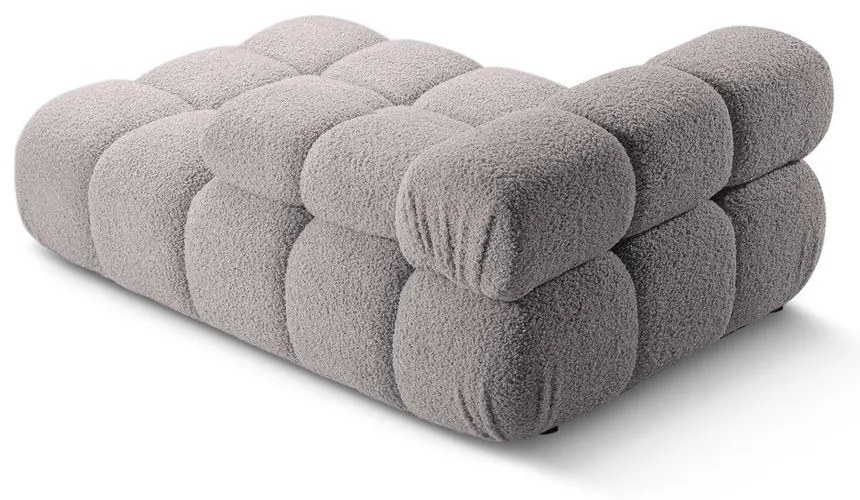 Modulo divano grigio chiaro in tessuto bouclé (angolo destro) Bellis - Micadoni Home