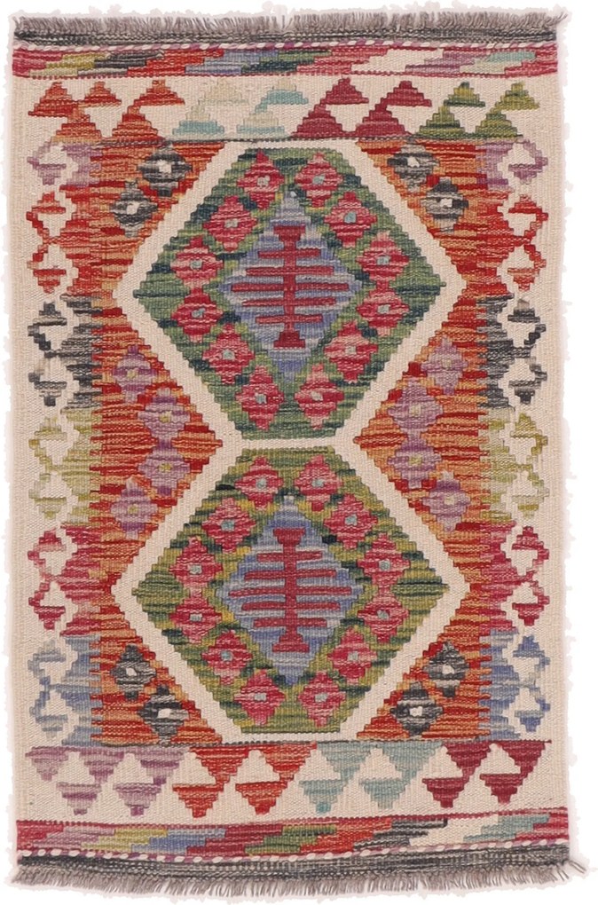 Kilim Tappeto 90x60 (Afghanistan) Tessuto A Mano