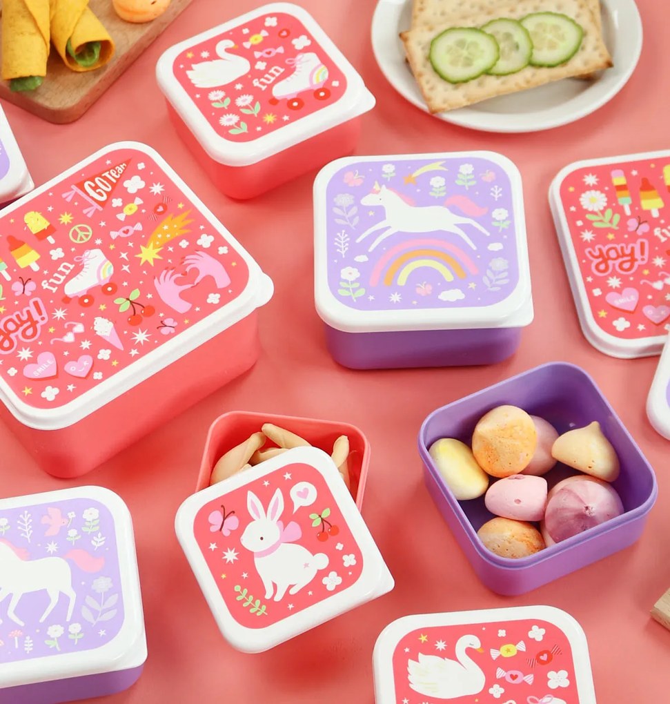 A Little Lovely Company - set di quattro scatole merenda - divertimento