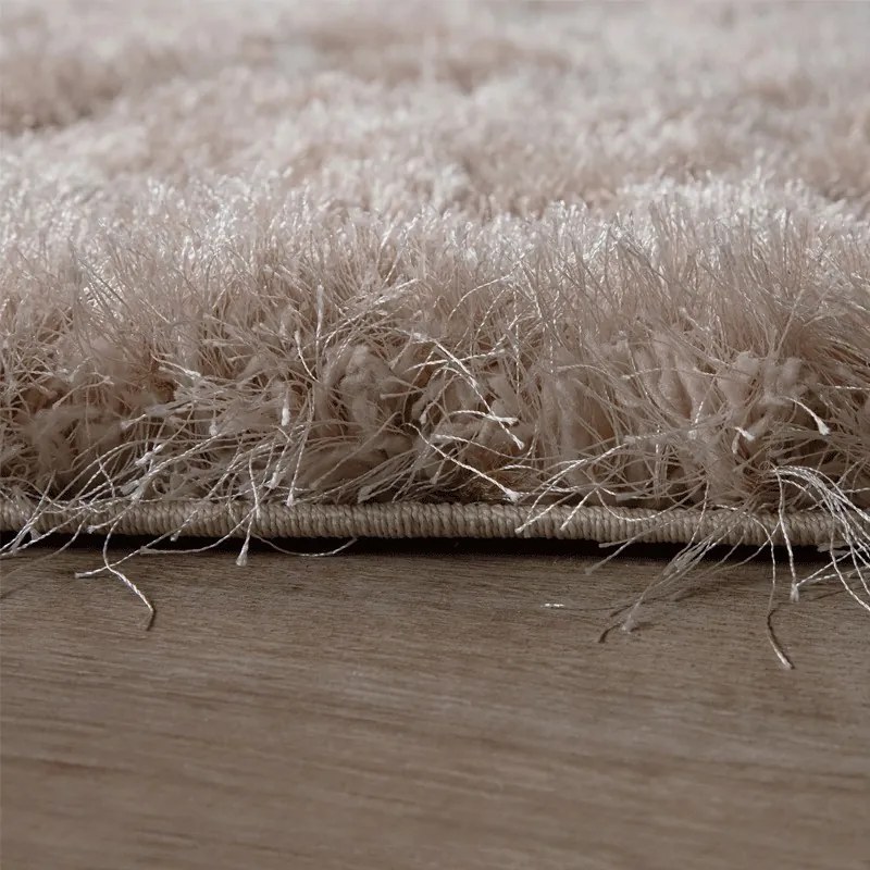 Tappeto Shaggy a pelo Lungo Mirage  Colore Beige, Dimensioni Tappeti cm 80x300