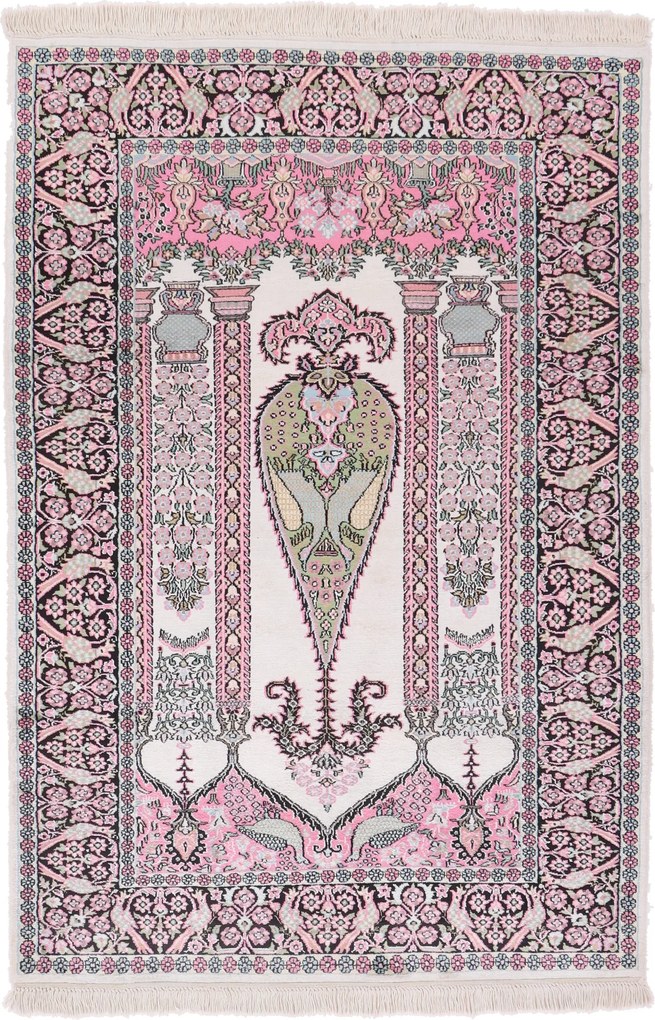 Cashmere Silk Tappeto 180 x 120 (Indian) Annodato A Mano
