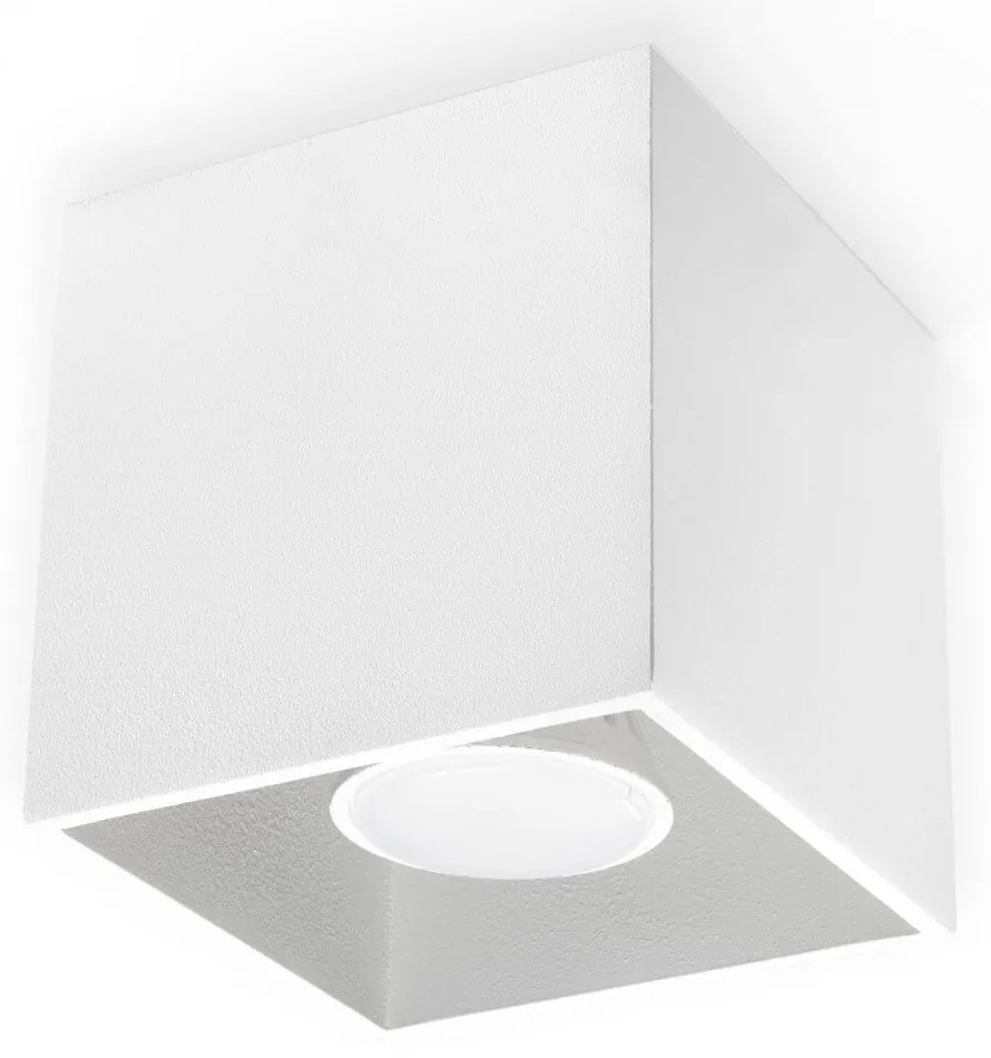 Plafoniera da Soffitto in Alluminio QUAD 1 GU10 Bianca da Interno Colore del corpo Bianco