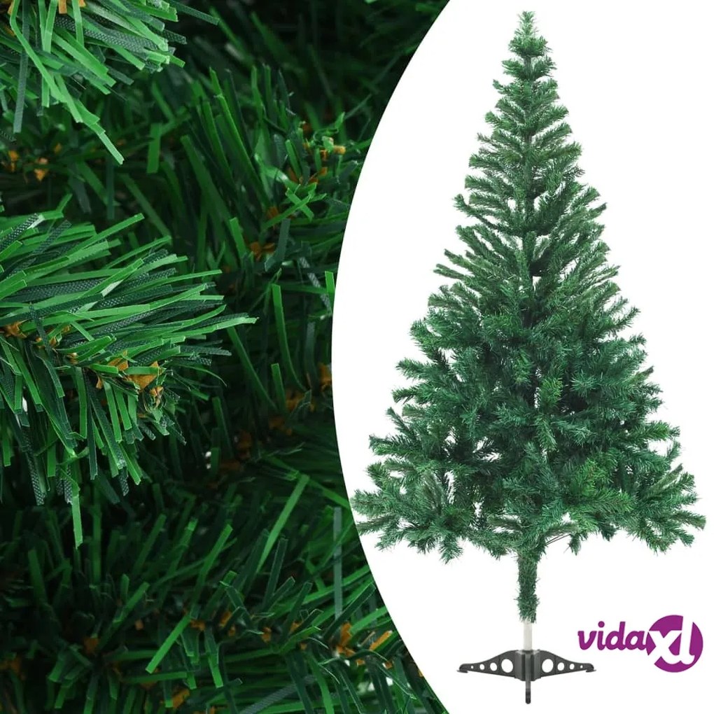 vidaXL Albero di Natale Preilluminato con Supporto 120 cm 230 Rami