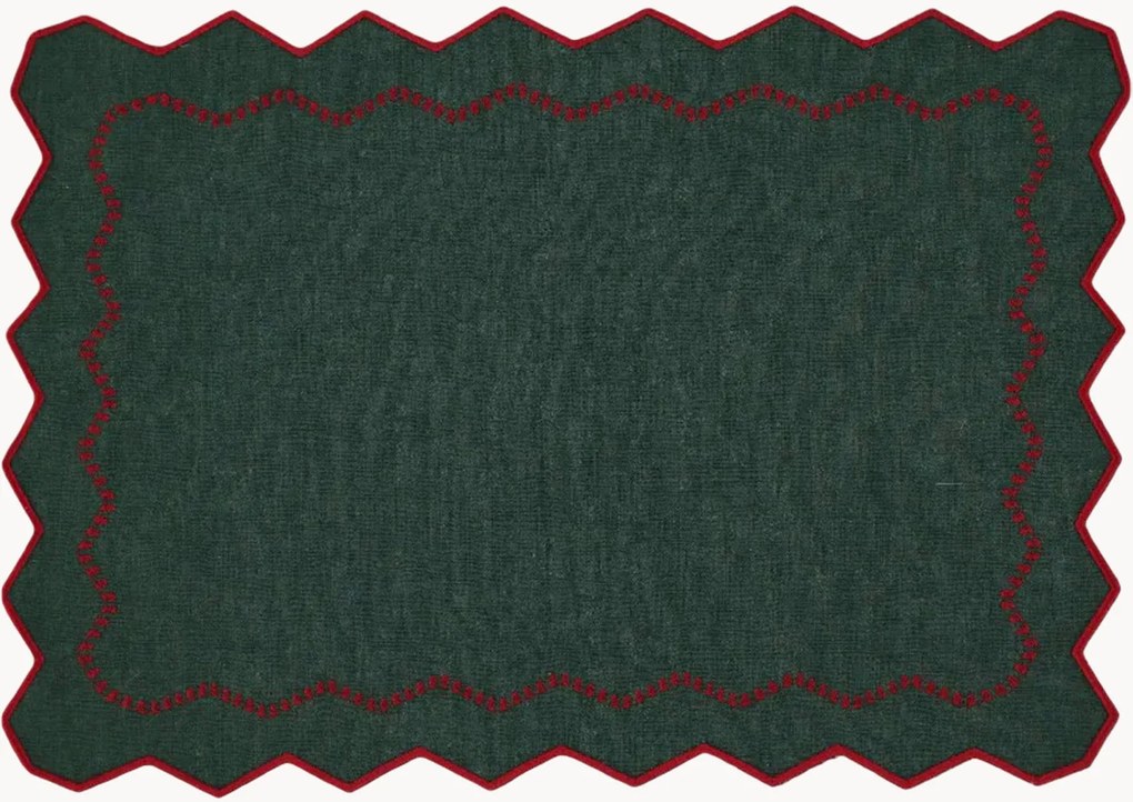 Tovaglietta americana con bordo ricamato Alba