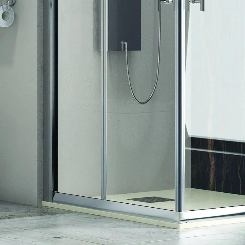 Cabina doccia 90x90 angolare 2 ante scorrevoli cristallo 6mm KF1000 - KAMALU