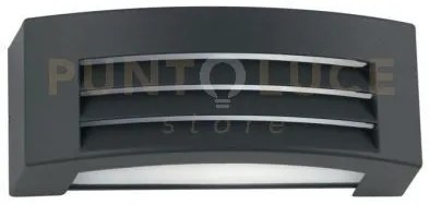 Applique biemissione denver antracite 1 luce attacco e27 ip54 29x11...