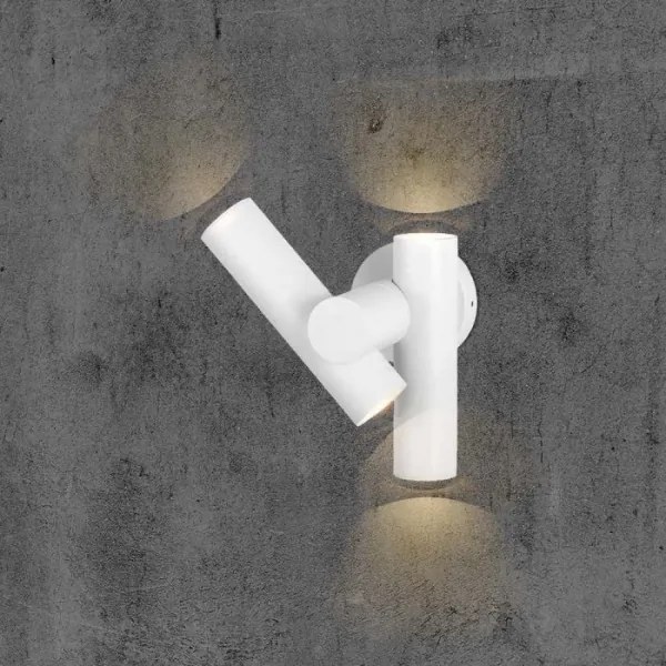 LED Luce Spot a parete da esterno 2xLED/3W/230V 3000K IP44 bianco