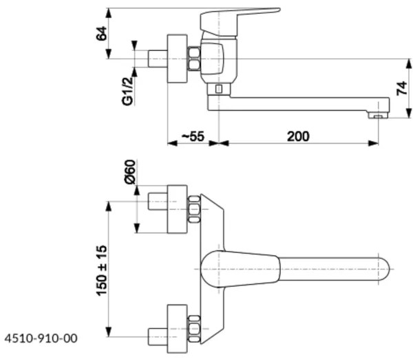 KFA Armatura 4510-910-00 - Rubinetto per lavello GERMAN cromo lucido