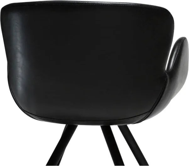 Sedia da pranzo nera in imbottito con braccioli Gaia – DAN-FORM Denmark