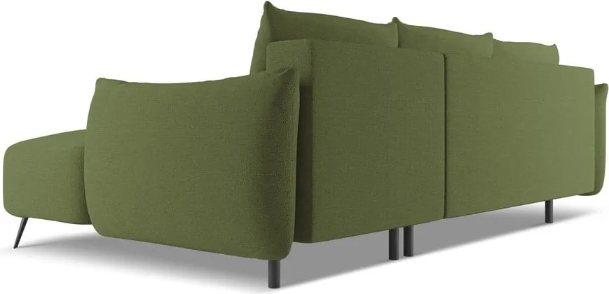 Divano angolare verde (con penisola a destra) Malie – Makamii