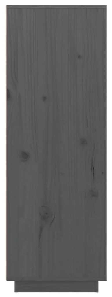 Credenza grigia 60x40x116,5 cm in legno massello di pino