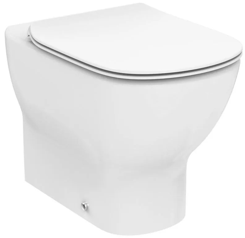 Vaso WC filomuro IDEAL STANDARD idealmood aquablade, sedile incluso P 55.5 x L 36.5 x H 46 cm bianco