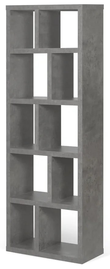 Libreria grigia effetto cemento 70x198 cm Berlin - TemaHome
