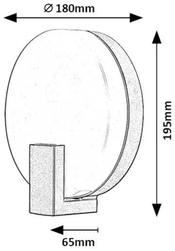 Rabalux 7074 - Lampada da parete esterna LED CYPRUS 10W 230V IP44