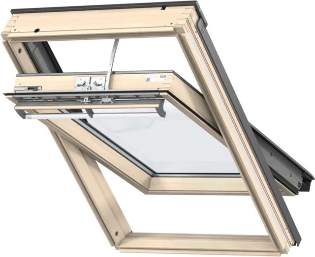 Finestra da tetto (faccia inclinata) VELUX GGL MK04 307021 elettrico L 78 x H 98 cm marrone e grigio antracite
