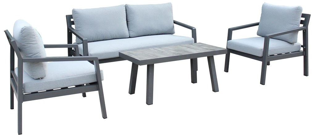 TOKYO - salotto da giardino in alluminio 4 posti