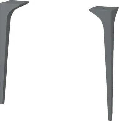 Set di 2 gambe per mobili BADEN HAUS in legno blu avio H 39 cm 2