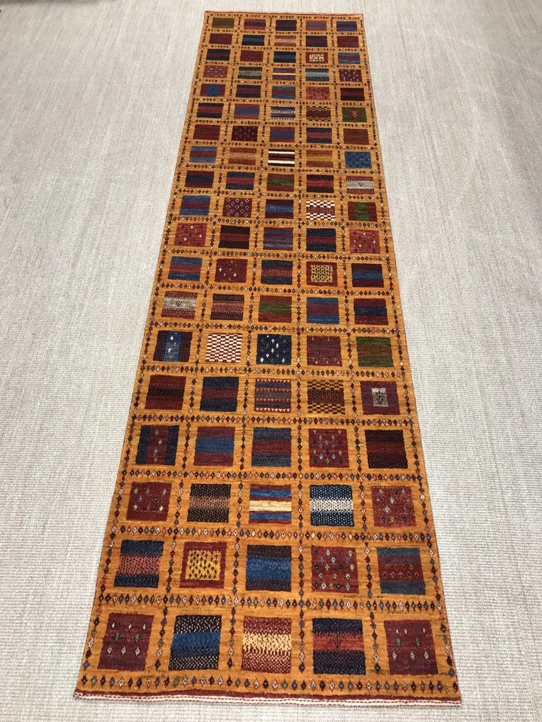 Loribaft Tappeto persiano 330 x 90 (Iran) Annodato A Mano