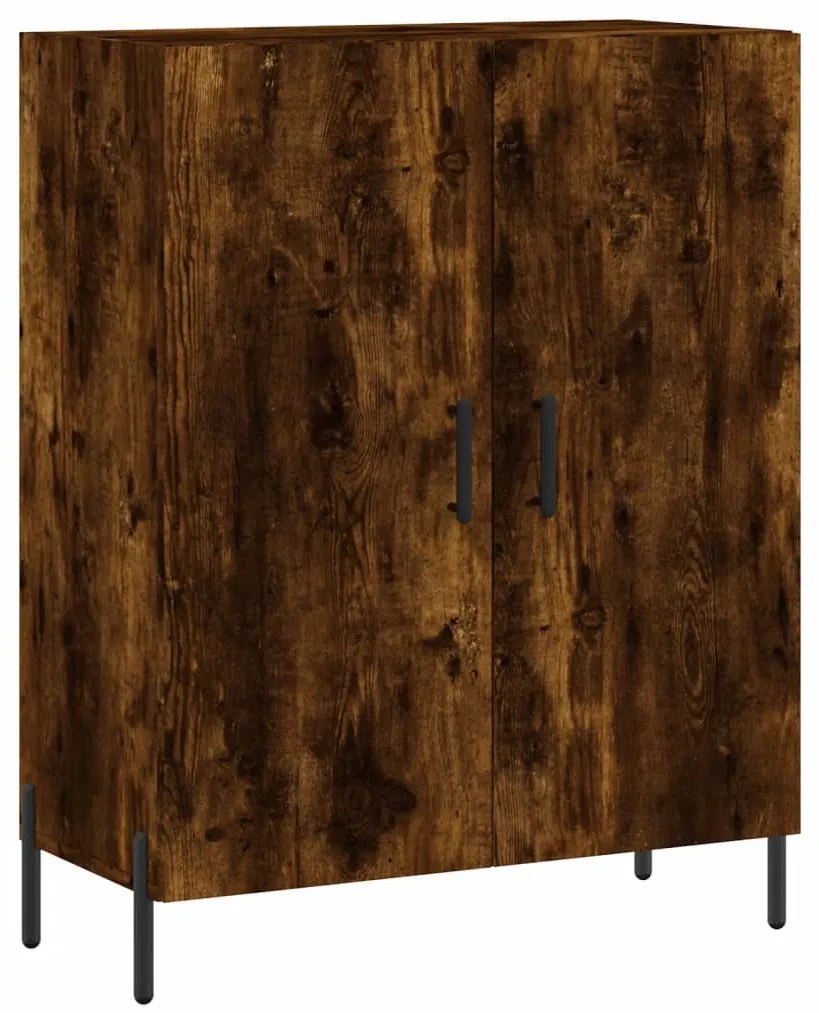 Credenza rovere fumo 69,5x34x90 cm in legno multistrato