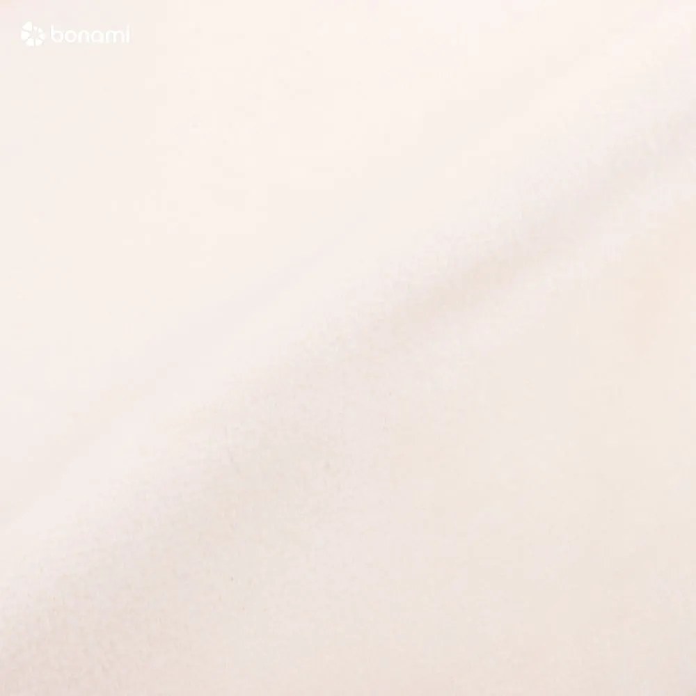 Letto matrimoniale imbottito crema con vano contenitore con griglia 160x200 cm Hauke - Makamii