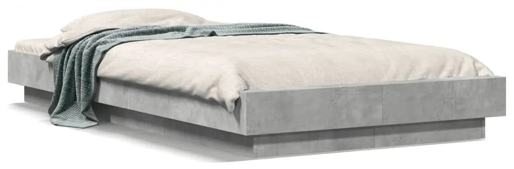 Giroletto Luci Led Grigio Cemento 90x190cm İn Legno Multistrato /