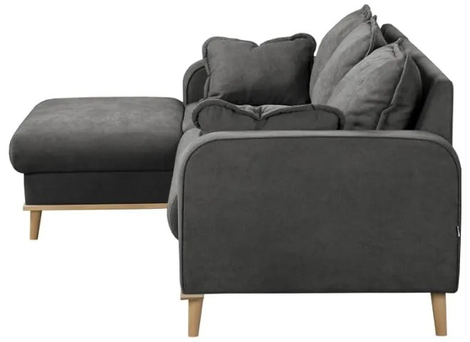 Divano angolare grigio scuro (angolo sinistro) Beata - Ropez