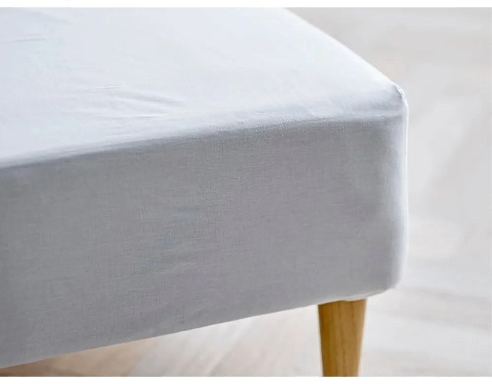 Lenzuolo elasticizzato bianco in cotone biologico 90x200 cm Calm - Södahl