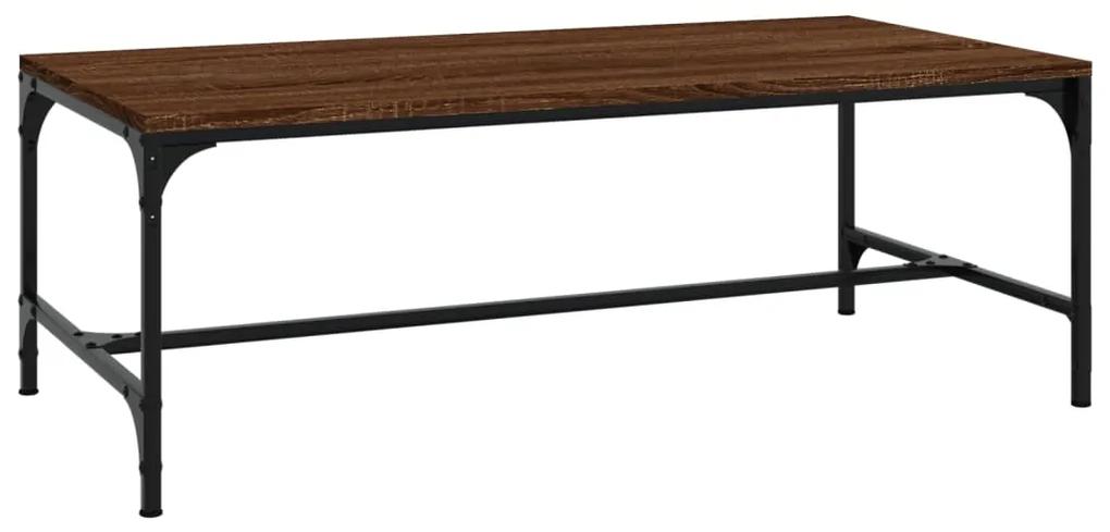 Tavolino da salotto rovere marrone100x50x35cm legno multistrato