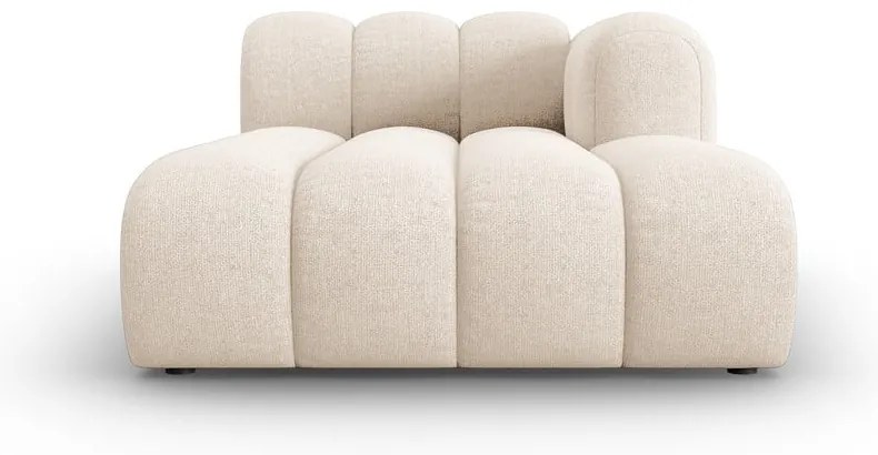 Chaise longue componibile color crema (con penisola a destra) Lupine – Micadoni Home