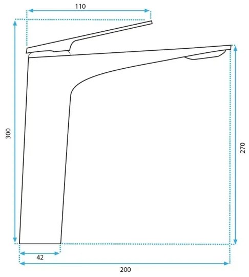 REA-B0493 - Miscelatore per lavabo AVALON 30 cm in rame spazzolato