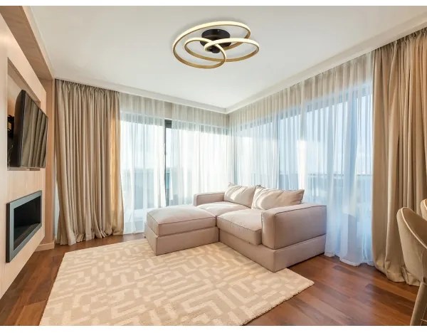 Globo 67183-40G - Lampadario a plafone LED GLYXAR LED/40W/230V oro/nero