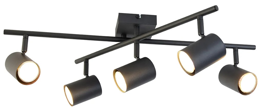 Lampada da soffitto intelligente nera quadrata inclusa 5 Wifi GU10 - Jeana