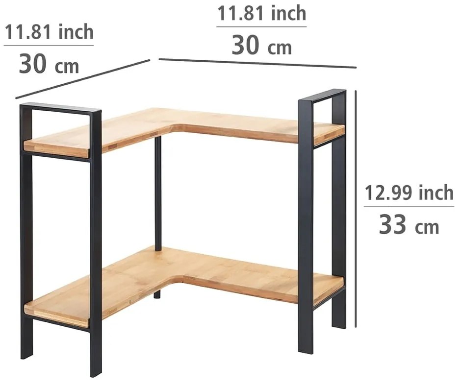 Scaffale angolare in bambù Lou - Wenko