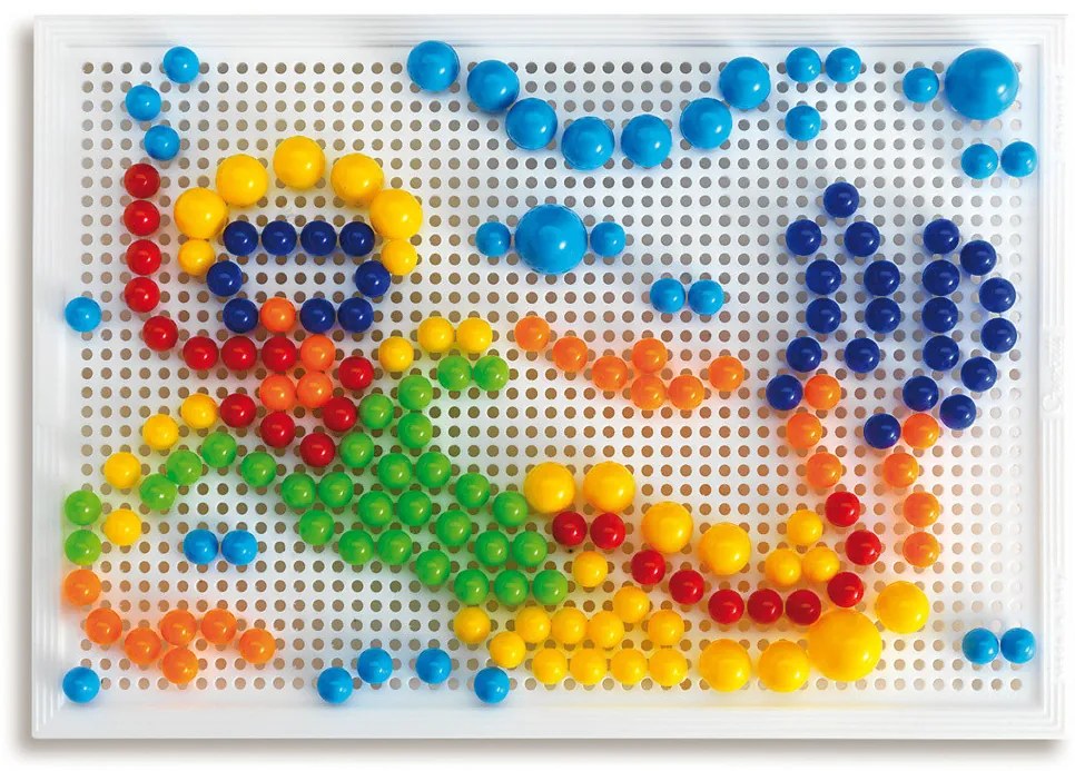 Mosaico Fantacolor Portable - 280 pezzi, 3 dimensioni di chiodini
